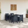 vidaXL Garten Essgruppe 5 pcs Anthrazit Polt Rattan