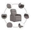 vidaXL Relaxsessel Taupe Stoff