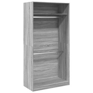vidaXL Kleiderschrank Grau Sonoma 100x50x200 cm Holzwerkstoff