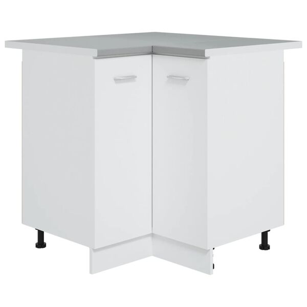 vidaXL K&uuml;chenecke Arbeitsplatte Grau Holzwerkstoff