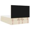vidaXL Ottoman-Bett mit Matratze & LEDs Creme 140x190 cm Stoff