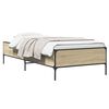 vidaXL Bettrahmen Sonoma-Eiche 80 x 200 cm Holzwerkstoff