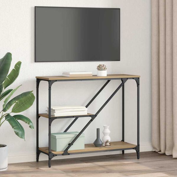 vidaXL Konsolentisch Artisan-Eiche 88,5 x 30 x 75 cm Holzwerkstoff