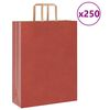 vidaXL Papiertragetaschen 250 Stk. mit Henkeln Rot 32x12x42 cm