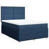 vidaXL Boxspringbett mit Matratze Blau 140x190 cm Stoff
