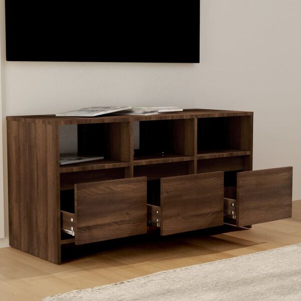 vidaXL TV-Schrank Braun Eichen-Optik 102x37,5x52,5 cm Holzwerkstoff