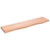 vidaXL Wandregal Hellbraun 80x20x2 cm Massivholz Eiche Behandelt