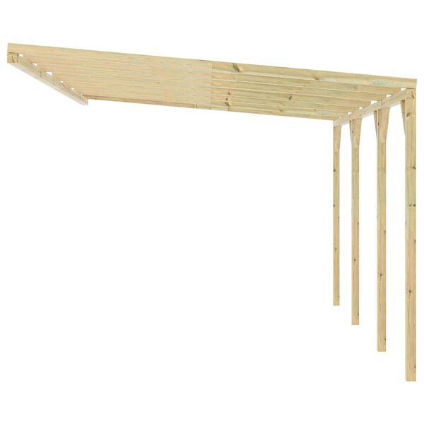 vidaXL Anlehn-Pergola 5 x 3 x 2,1 m Holz