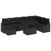 vidaXL Garten-Sofa-Set 9 pcs Schwarz Poly-Rattan