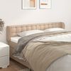 vidaXL Kopfteil mit Ohren Cappuccino-Braun 163x23x78/88 cm Kunstleder