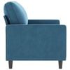 vidaXL 2-Sitzer-Sofa Blau 120 cm Samt