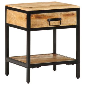 vidaXL Nachttisch Braun 40 x 35 x 50 cm Massives Mango Holz und Metall