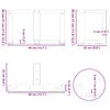 vidaXL Couchtischbeine T-Form 2 Stk. Wei&szlig; 40x25x(30-31) cm Stahl