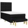 vidaXL Boxspringbett mit Matratze Schwarz 90x200 cm Stoff