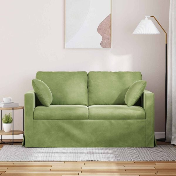 vidaXL Sofa Hellgr&uuml;n Gesamtabmessungen: 138 x 78 x 80 cm (B x T x H)