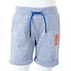 Kindershorts mit Kordelzug Blau Melange 140