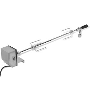 vidaXL BBQ Rotisserie-Drehspie&szlig; mit professionellem Motor Stahl 900 mm