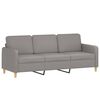 vidaXL 3-Sitzer-Sofa mit Hocker Hellgrau 180 cm Stoff