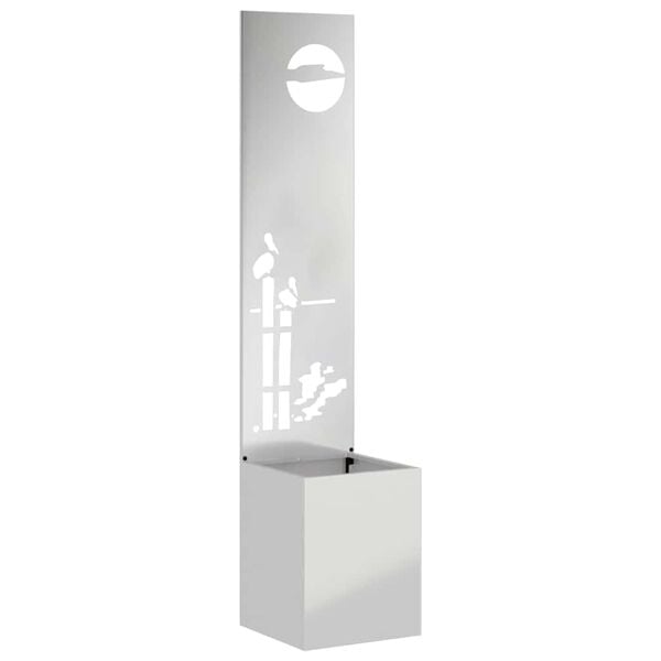 vidaXL Garten Sichtschutz-Leinwand Silber 32 x 150 cm Verzinkter Stahl