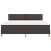 vidaXL LED Boxspringbett mit Matratze Dunkelbraun 180 x 200 cm Stoff