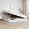 vidaXL Aufbewahrungsbett mit Matratze Wei&szlig; 200 x 200 cm Kunstleder