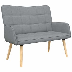 vidaXL 2-Sitzer Sofa Hellgrau 115 x 61 x 87 cm Stoff