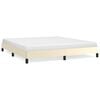 vidaXL Bettgestell Creme 160x200 cm Kunstleder