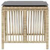 vidaXL Gartenhocker Kissen 4Stk. Beigemischung 41x41x36 cm Poly Rattan