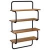 vidaXL 4-stufiges Wandregal Altholz 40 x 24,5 x 104 cm Holzwerkstoff