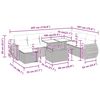 vidaXL 9-tlg. Garten-Sofagarnitur mit Kissen Beige Poly Rattan