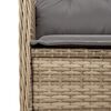 vidaXL 7-tlg. Garten-Lounge-Set mit Kissen Beige Poly Rattan