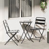 vidaXL Garten Bistro Set 3 pcs Anthrazit Stahl