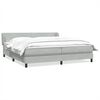 vidaXL Boxspringbett mit Matratzen Hellgrau 180x210 cm Samt