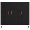 vidaXL Sideboard Schwarz Eichen-Optik 89,5 x 34 x 80 cm Holzwerkstoff