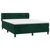 vidaXL Boxspringbett mit Matratze Dunkelgr&uuml;n 140x200 cm Samt