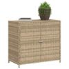 vidaXL Gartenschrank Beige 83x45x76 cm Poly Rattan