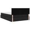 vidaXL Bett mit Stauraum und LED mit LED Schwarz 140 x 200 cm Stoff