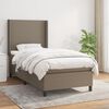 vidaXL Boxspringbett mit Matratze Taupe 90x200 cm Stoff