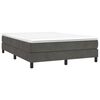 vidaXL Boxspringbettgestell Dunkelgrau 140x190 cm Samt