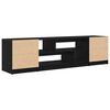 vidaXL TV-Schrank Schwarz Eiche-Optik 188,5x41x50 cm Holzwerkstoff
