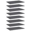 vidaXL B&uuml;cherregal-Bretter 8 Stk. Hochglanz-Grau 60x40x1,5 cm
