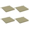 vidaXL Sitzkissen SOEST 4 stk. 100 % Polyester Hellgr&uuml;n 50 x 50 x 5 cm
