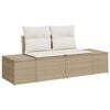 vidaXL Garten-Sofa-Set mit Speicher 9 pcs Beige Poly Rattan