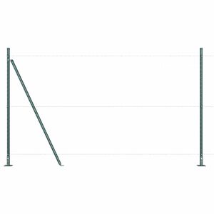 vidaXL Zaunpfosten 13 pcs Grün Ø32mm 170 cm Verzinkter Stahl