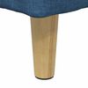 vidaXL Knopf Hocker mit Kissen Blau 60 x 60 x 45 cm Stoff