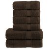 vidaXL 6 tlg. Premium-Handtuch-Set SOLUND Braun 600 g/m&sup2;