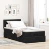 vidaXL Ottoman-Bett mit Matratze Schwarz 100x200 cm Stoff