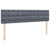 vidaXL Ottoman-Bett mit Matratzen Dunkelgrau 180x200 cm Samt