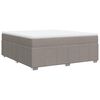 vidaXL Boxspringbett mit Matratze Taupe 180x200 cm Stoff