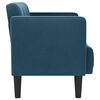 vidaXL Zweisitzer-Sofa Blau 111 cm Samt